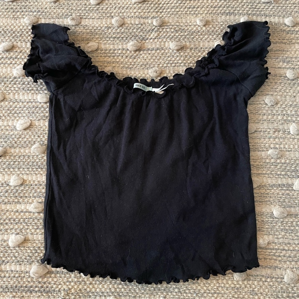 Kimchi Blue Black Crop Top size Small